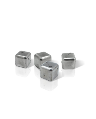 Set de 4 cuburi din inox pentru racirea bauturilor - VIN BOUQUET